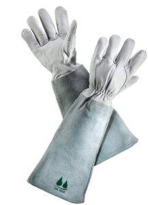 firtree brand leather gardening gloves premium gotskin protective gloves with cowhide suede gauntlet sleeves