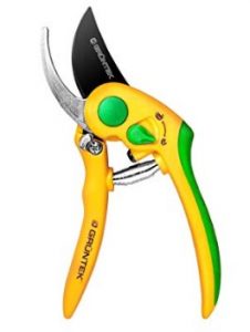 gruntek secateurs flamingo teflon coated with egornomics and antislip handles