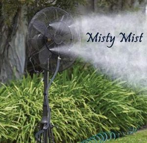 fan misting kit with leak blocker
