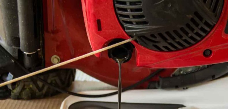 how to change lawn mower oil