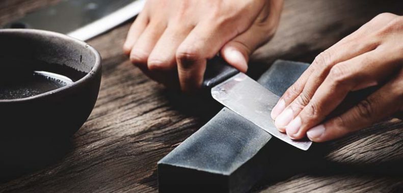 how to clean a sharpening stone