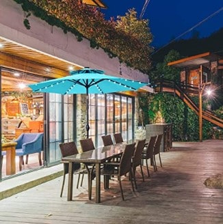 Leisurelife 2-Tiers Patio Table Umbrella