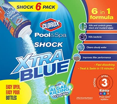 Clorox Pool &Spa Shock Extra Blue 6 Pack (1 lb. Bottles)