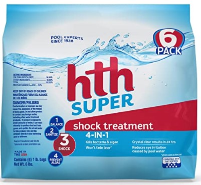 hth Pool Shock Super Shock Treatment 6 count 6lbs